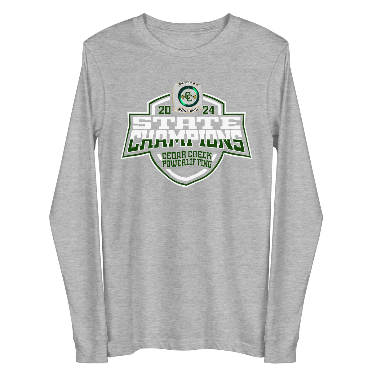Cedar Creek School Powerlifting 2024 Unisex Long Sleeve Tee