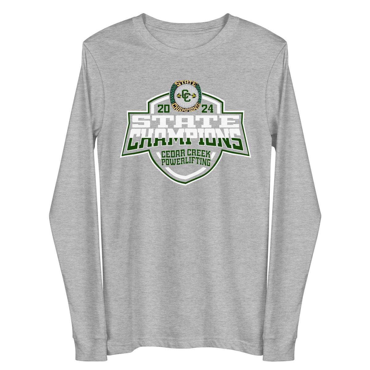 Cedar Creek School Powerlifting 2024 Unisex Long Sleeve Tee