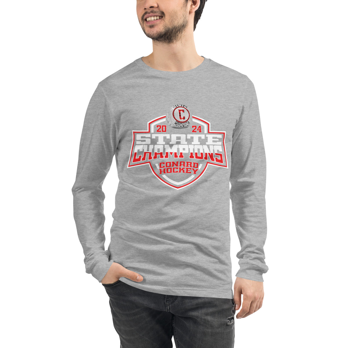 Conard High School Hockey -Men's 2024 Unisex Long Sleeve Tee