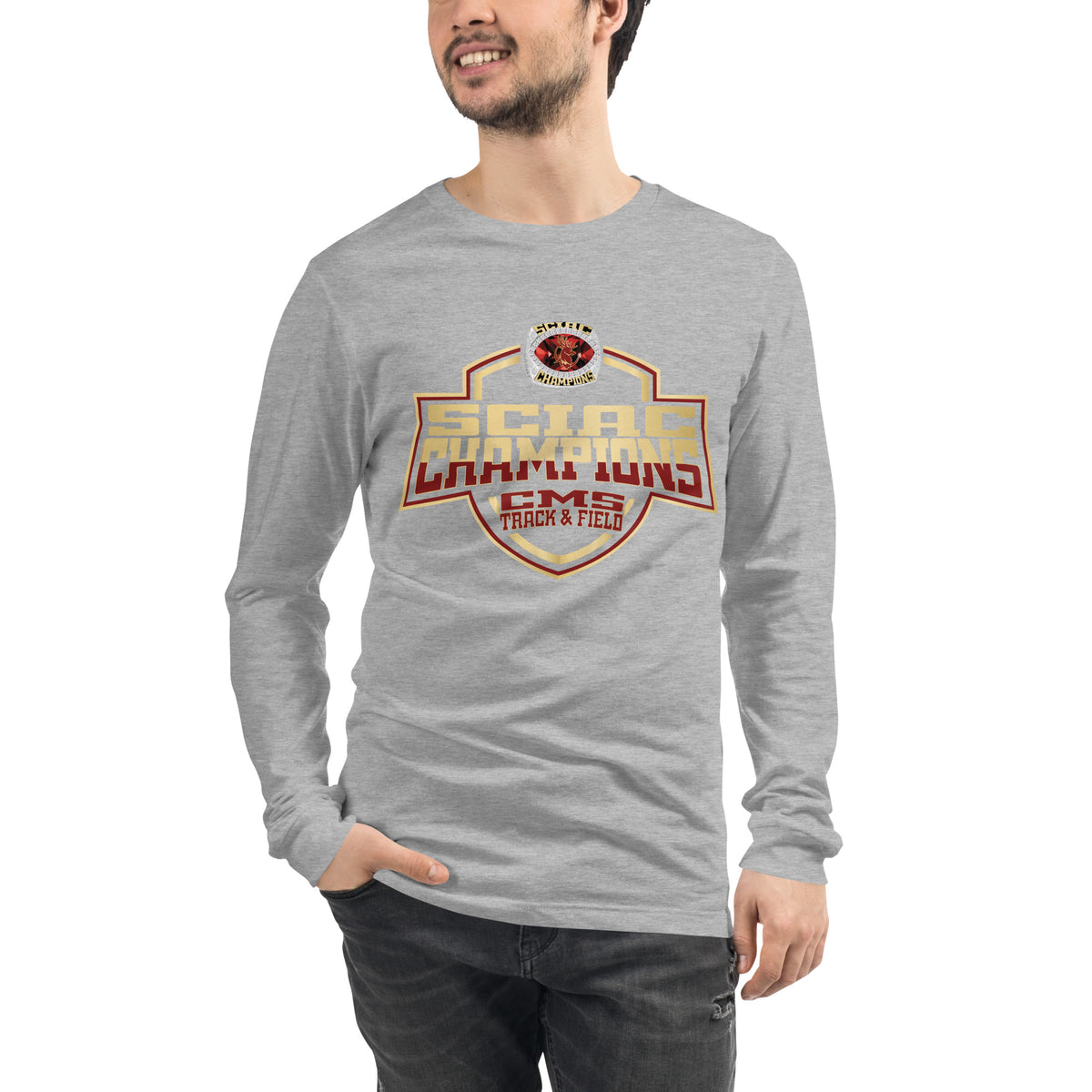 Claremont-Mudd-Scripps College Track &amp; Field -Coed 2024 Unisex Long Sleeve Tee
