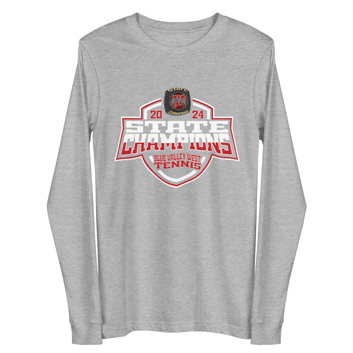 Blue Valley West High School Tennis -Men's 2024 Unisex Long Sleeve Tee