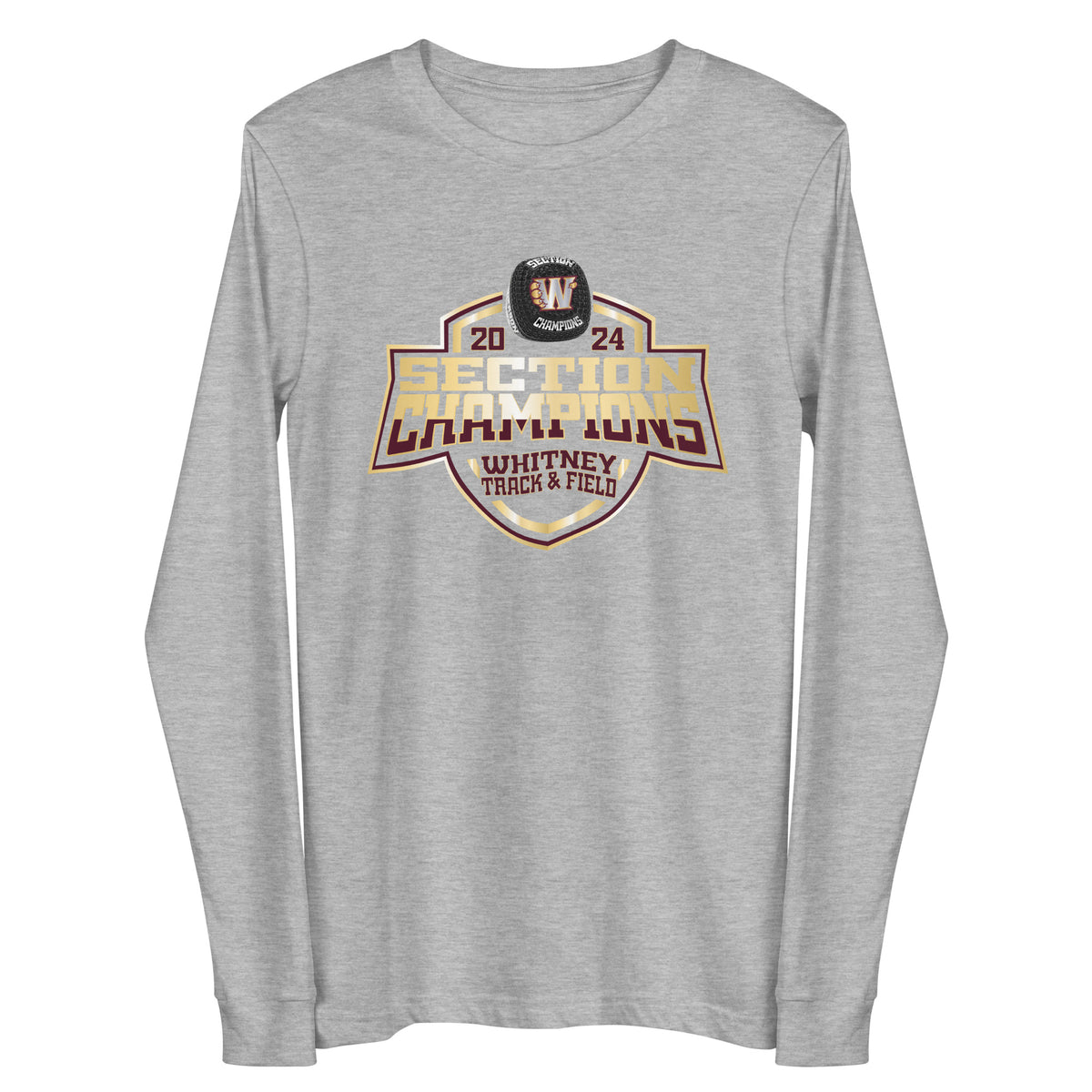 Whitney High School Track &amp; Field -Coed 2024 Unisex Long Sleeve Tee