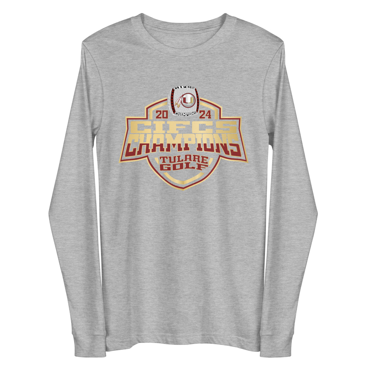 Tulare Union High School Golf -Men's 2024 Unisex Long Sleeve Tee