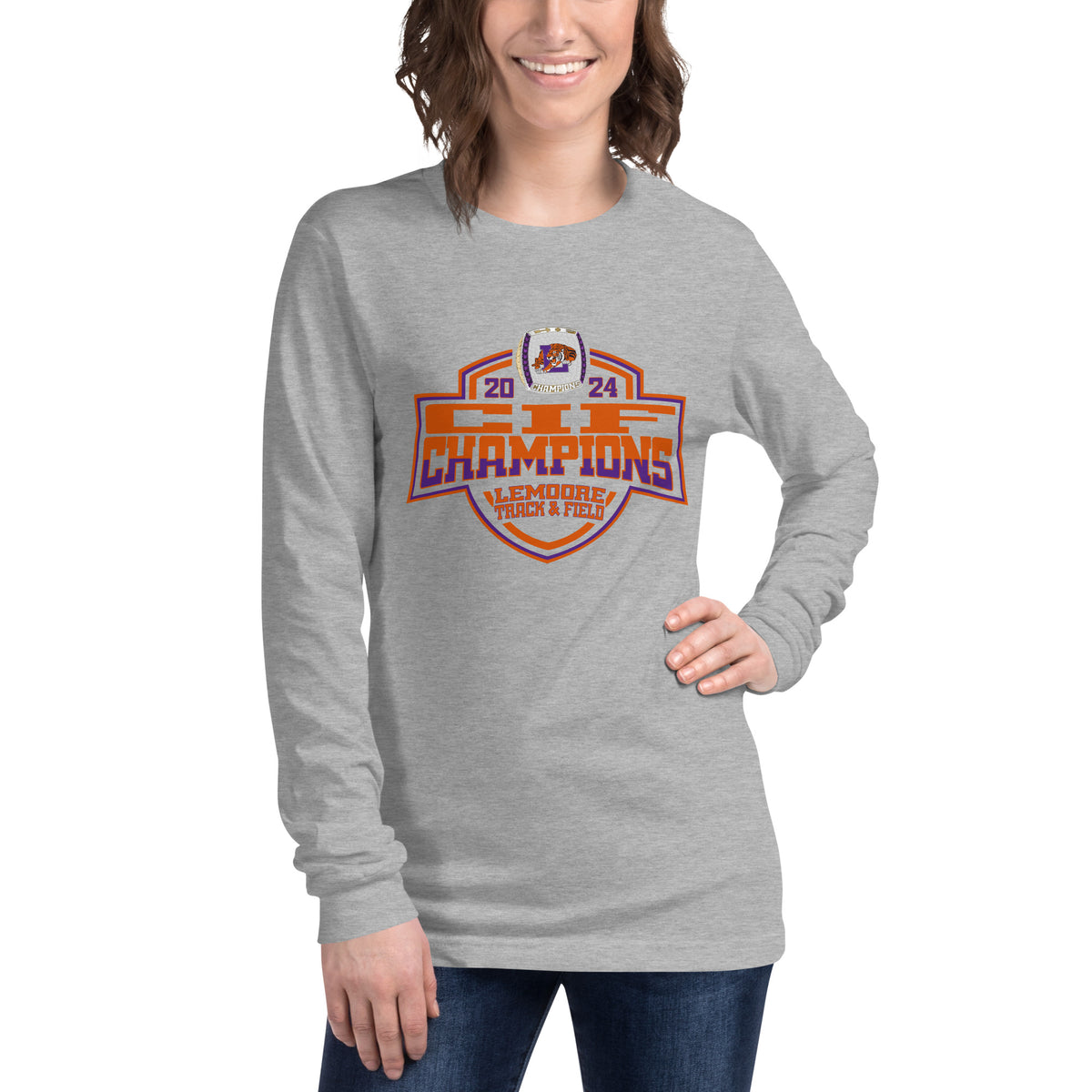 Lemoore Union High School Track &amp; Field -Coed 2024 Unisex Long Sleeve Tee