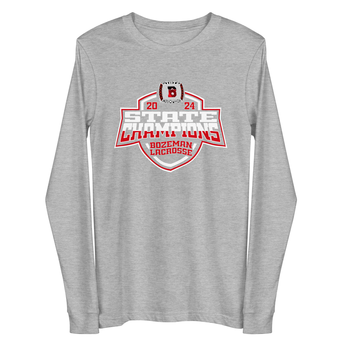 Bozeman High School Lacrosse Lacrosse -Men's 2024 Unisex Long Sleeve Tee