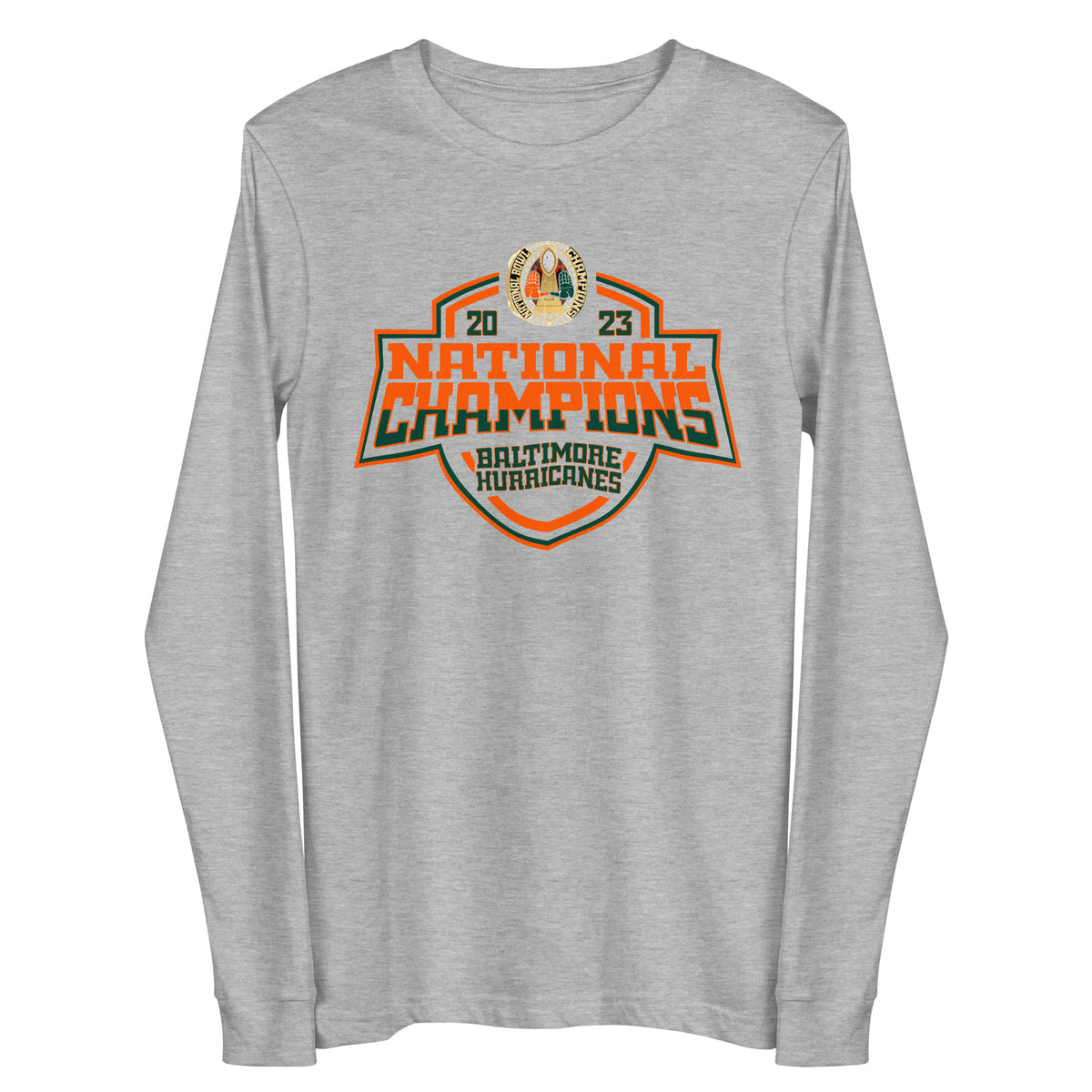 Baltimore Hurricanes Football 2023 Unisex Long Sleeve Tee