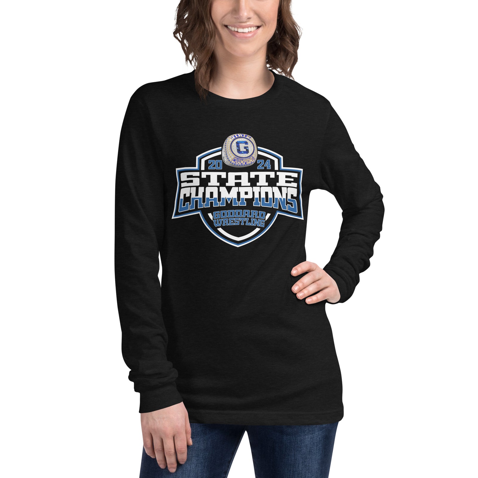 Goddard High School Wrestling 2024 Unisex Long Sleeve Tee
