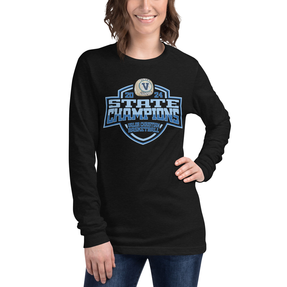 Valor Christian High School Basketball -Women's 2024 Unisex Long Sleeve Tee