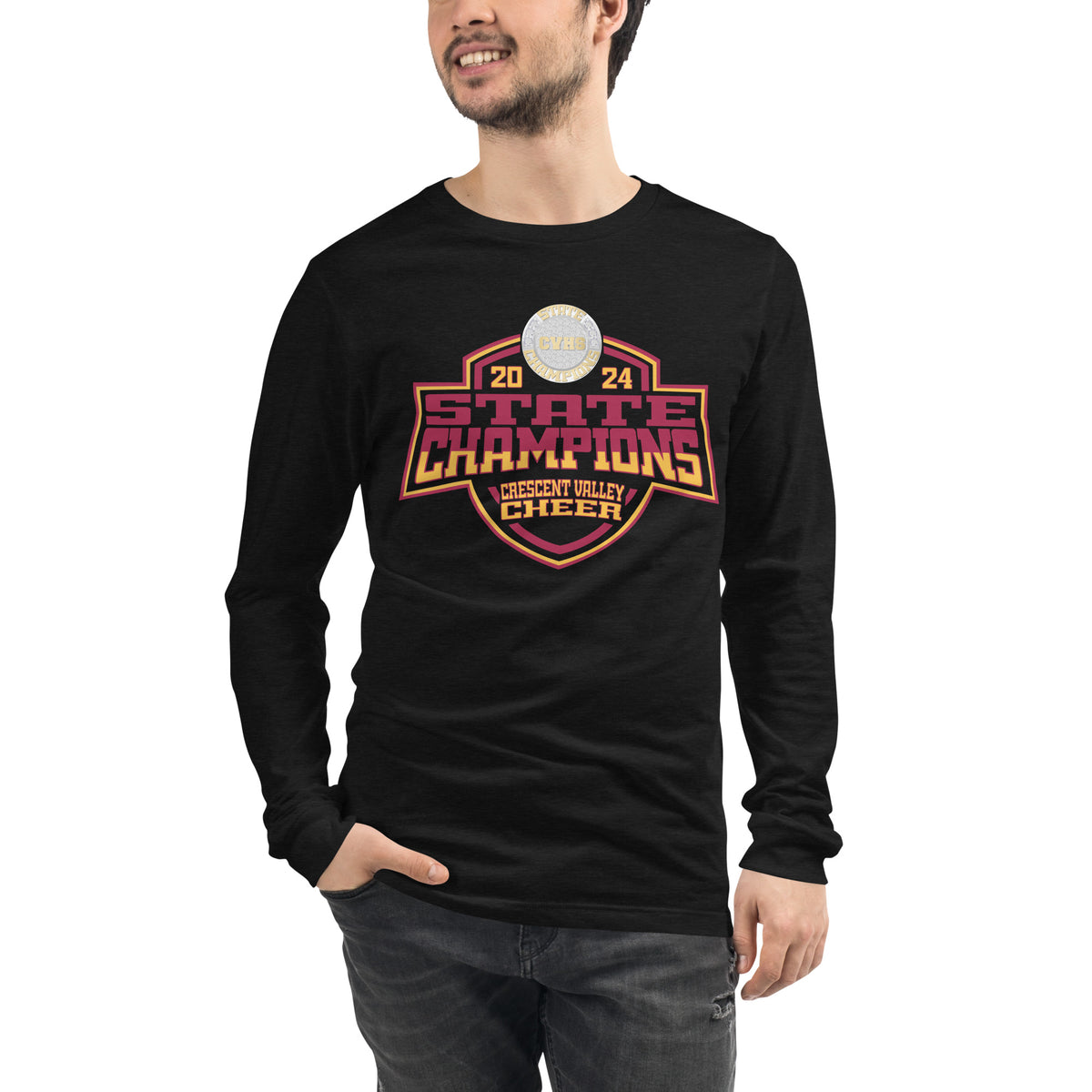 Crescent Valley High School Cheer 2024 Unisex Long Sleeve Tee