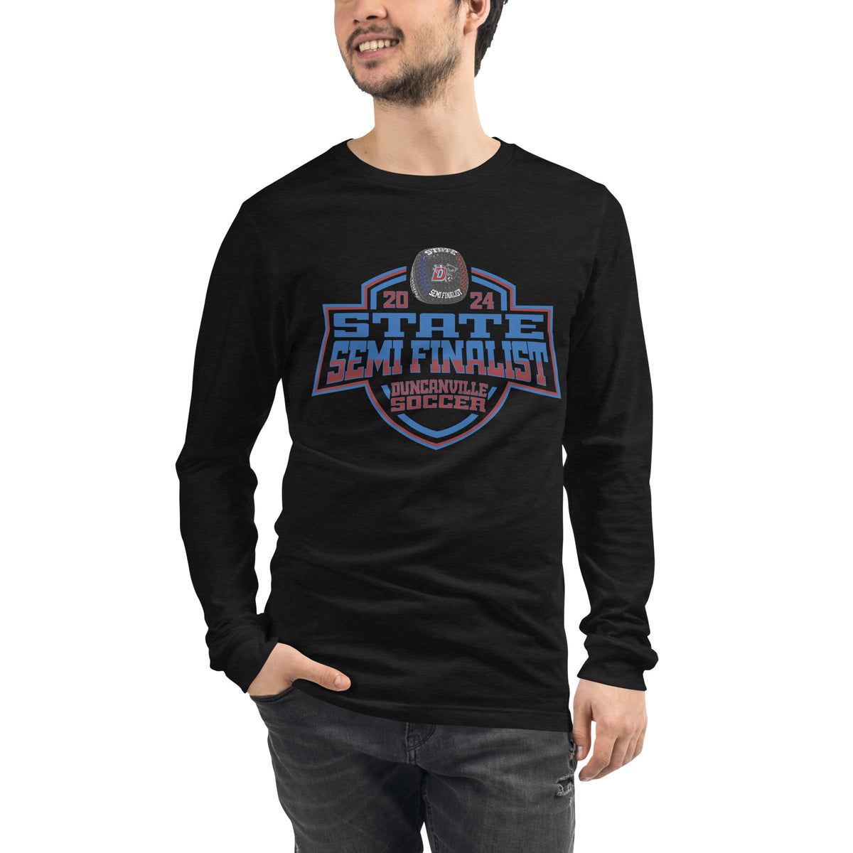 Duncanville High School Soccer -Men's 2024 Unisex Long Sleeve Tee
