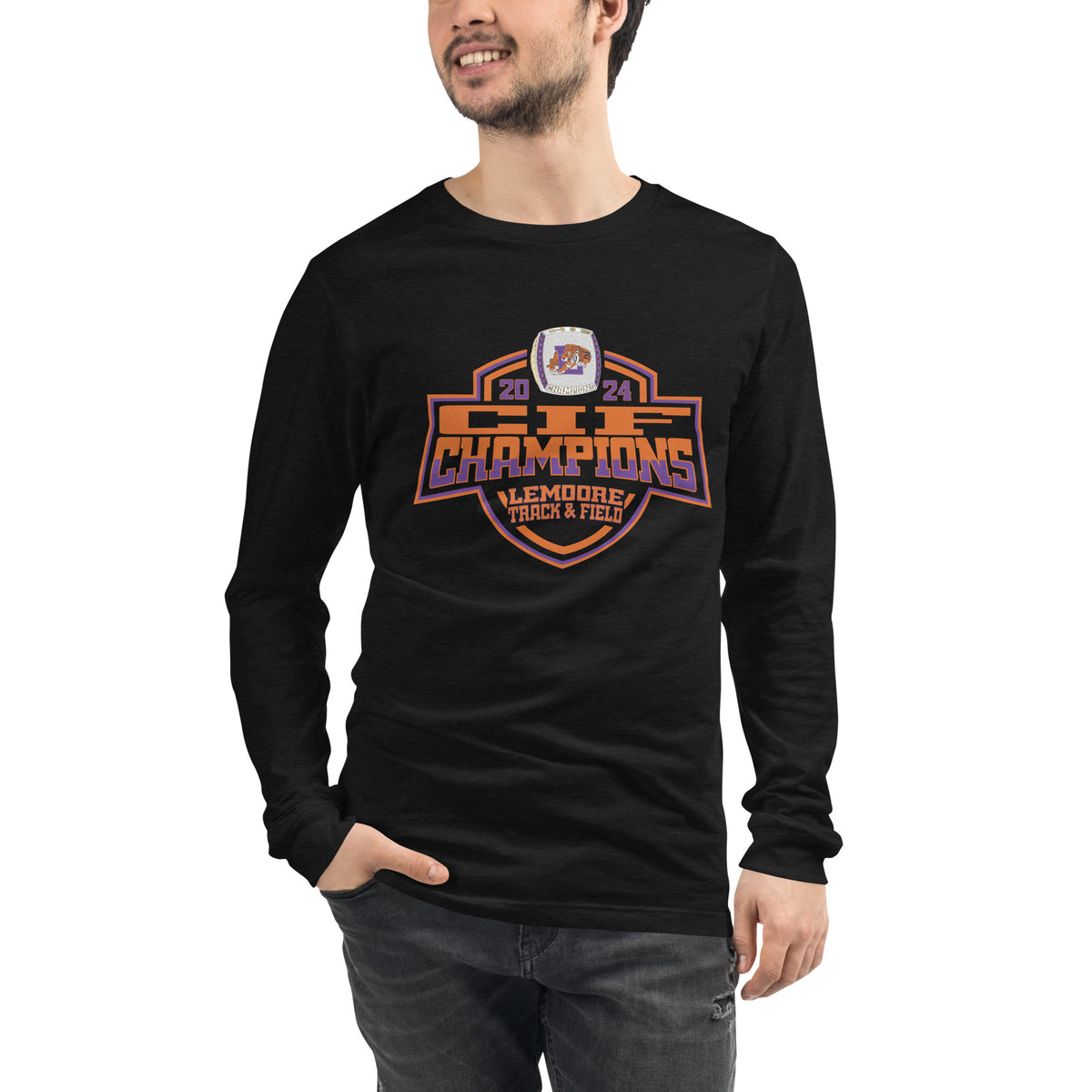 Lemoore Union High School Track &amp; Field -Coed 2024 Unisex Long Sleeve Tee