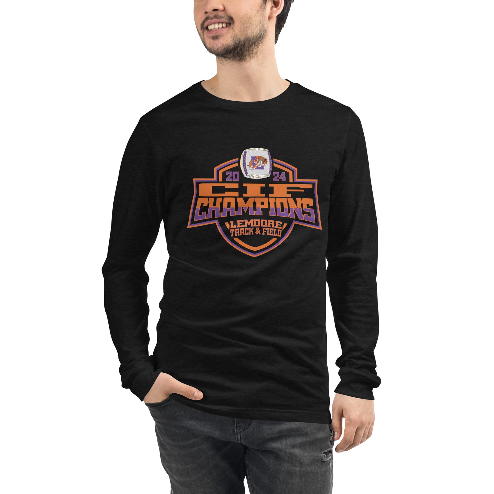 Lemoore Union High School Track & Field -Coed 2024 Unisex Long Sleeve Tee