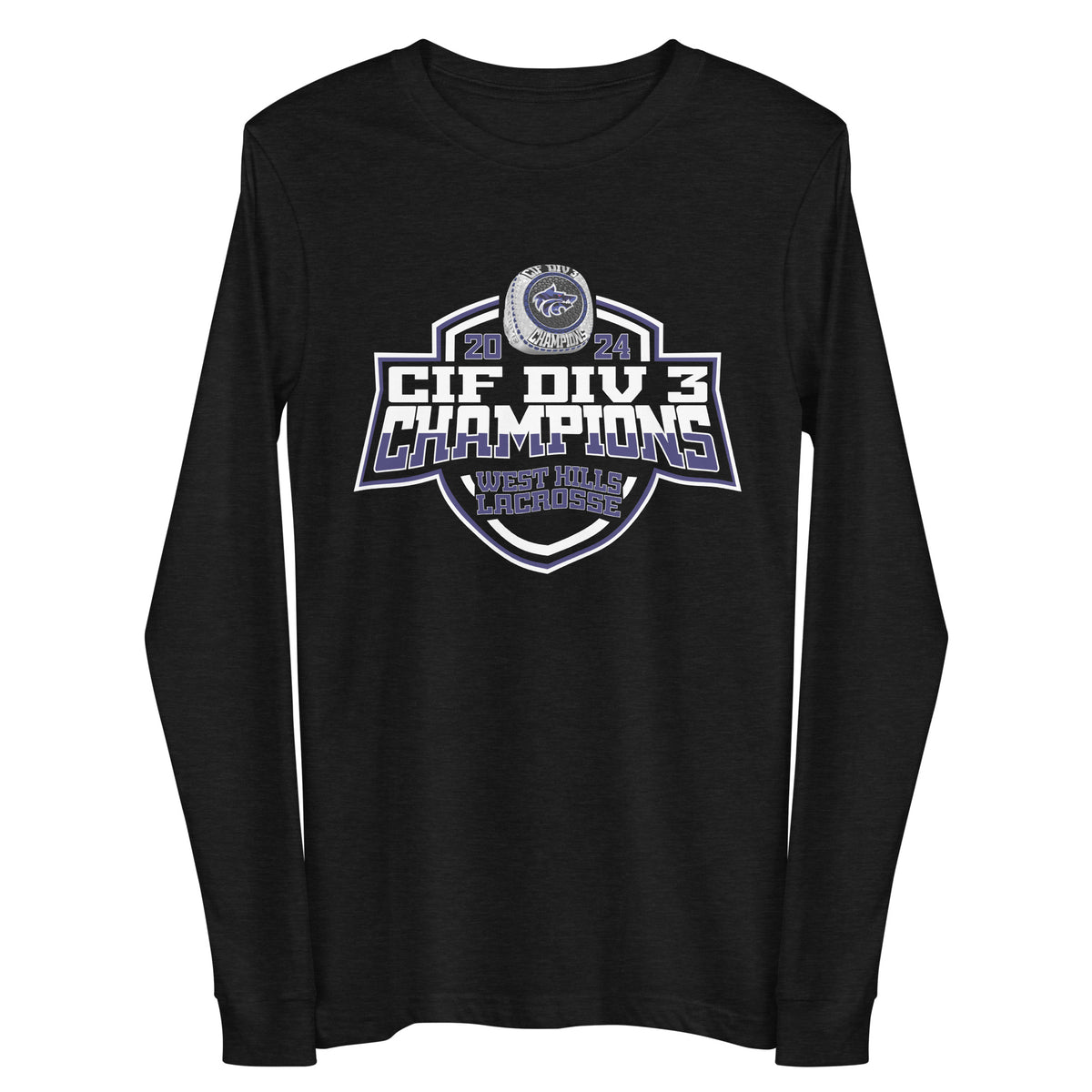 West Hills High School Lacrosse -Men's 2024 Unisex Long Sleeve Tee