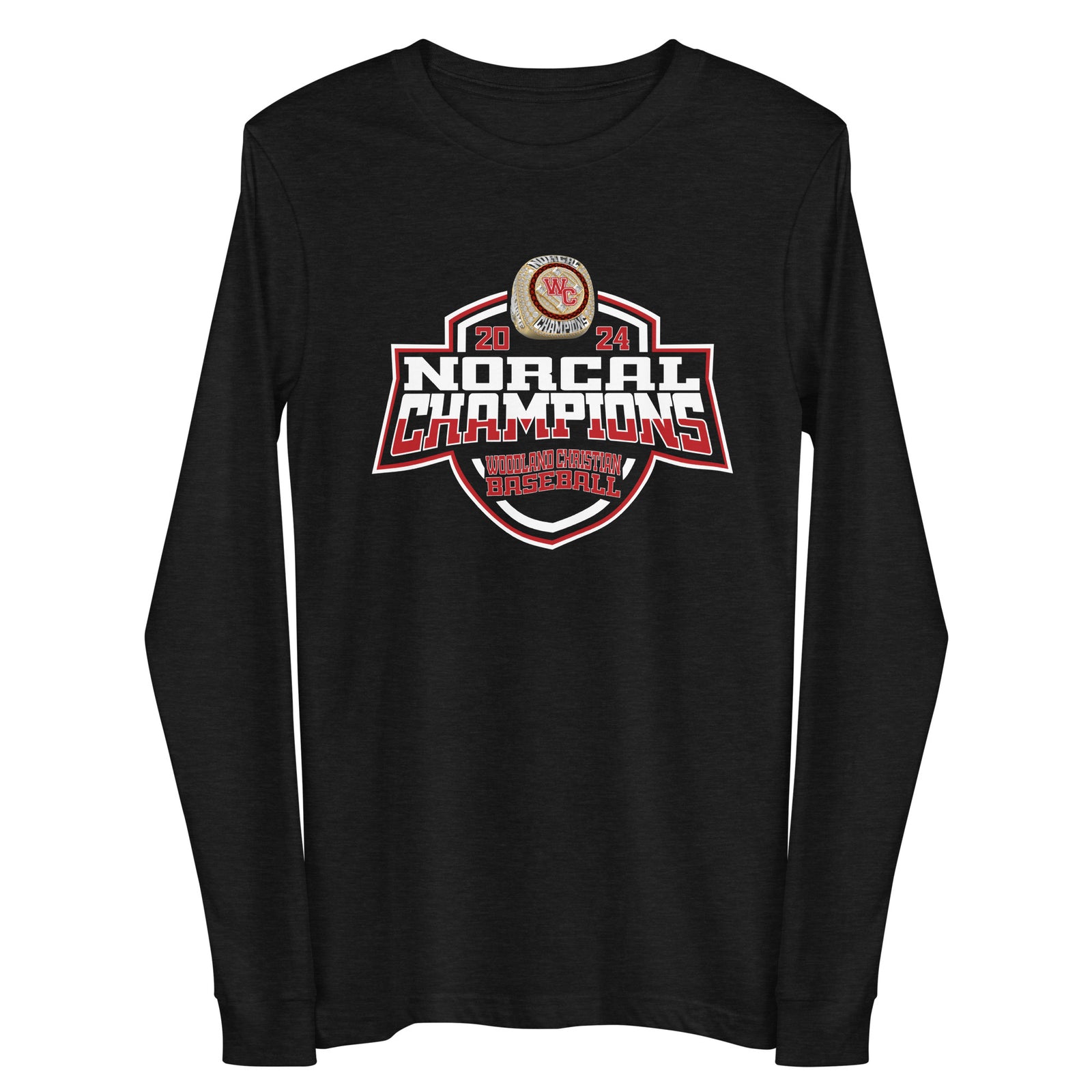 Woodland Christian School Baseball 2024 Unisex Long Sleeve Tee