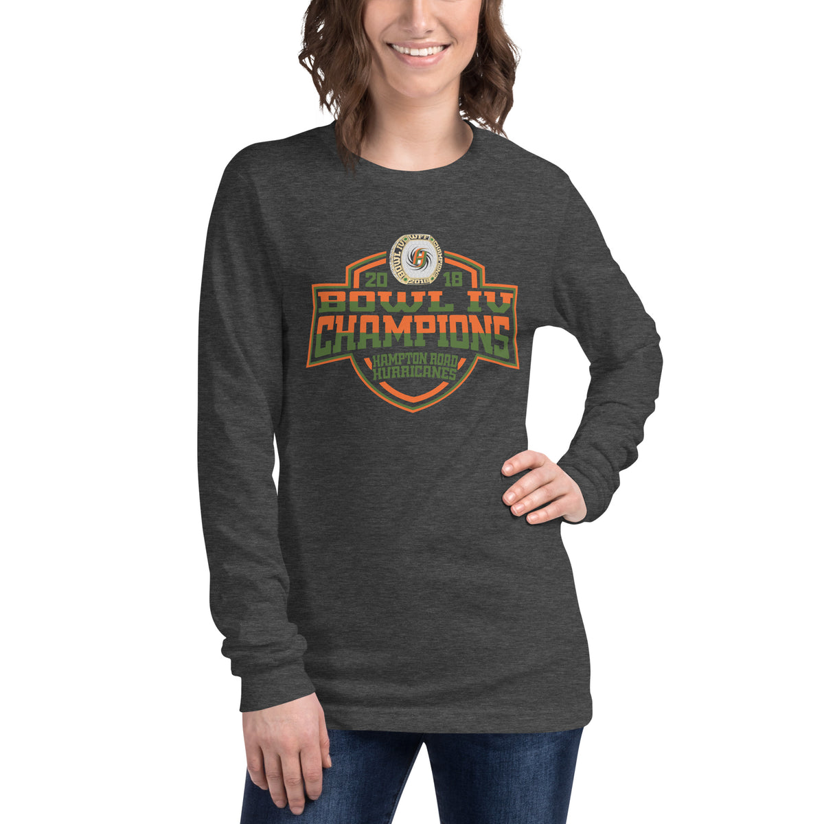 Hampton Road Hurricanes Football 2018 Unisex Long Sleeve Tee