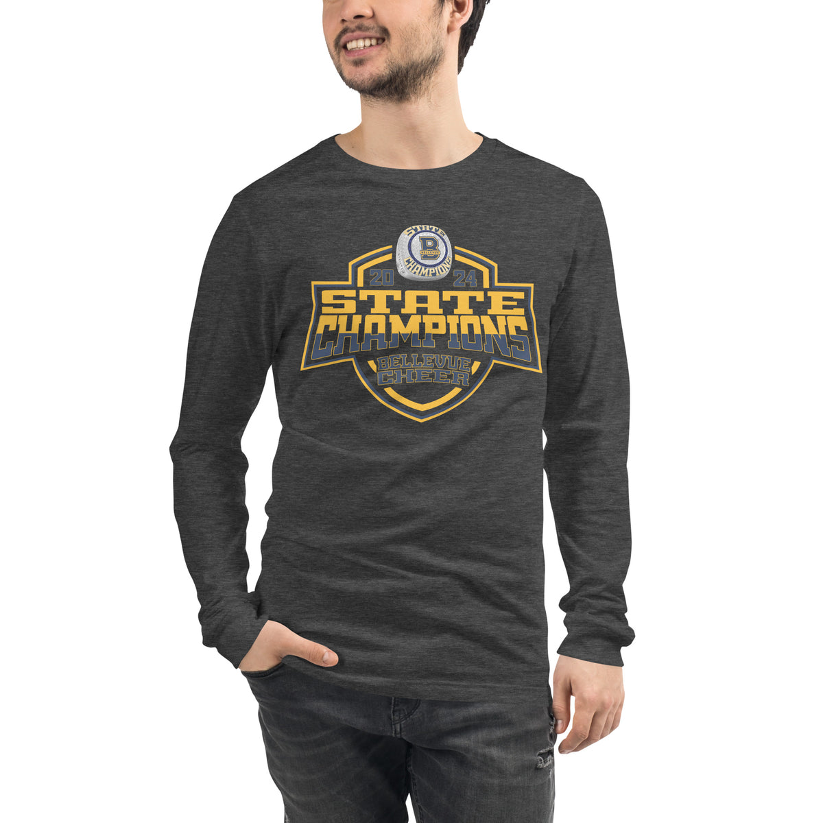 Bellevue High School Cheer 2024 Unisex Long Sleeve Tee