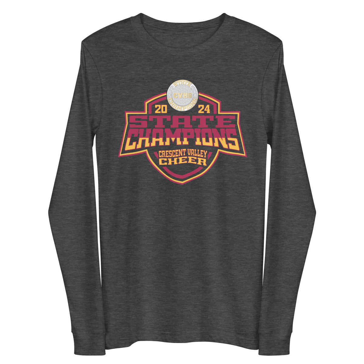 Crescent Valley High School Cheer 2024 Unisex Long Sleeve Tee
