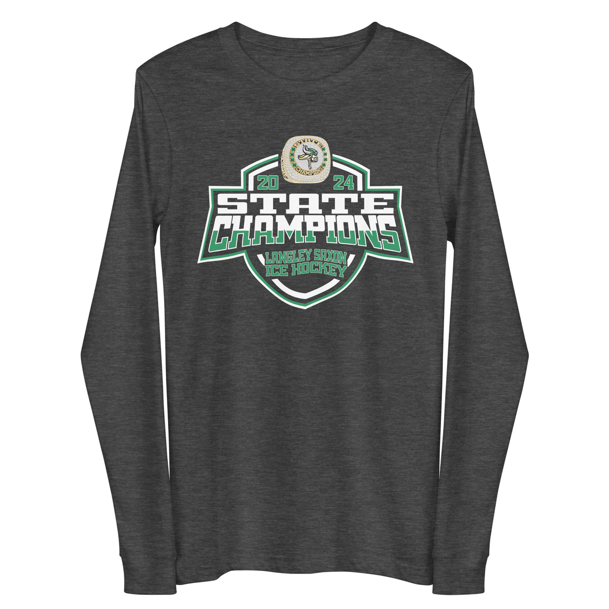Langley Saxon Ice Hockey -Men's 2024 Unisex Long Sleeve Tee