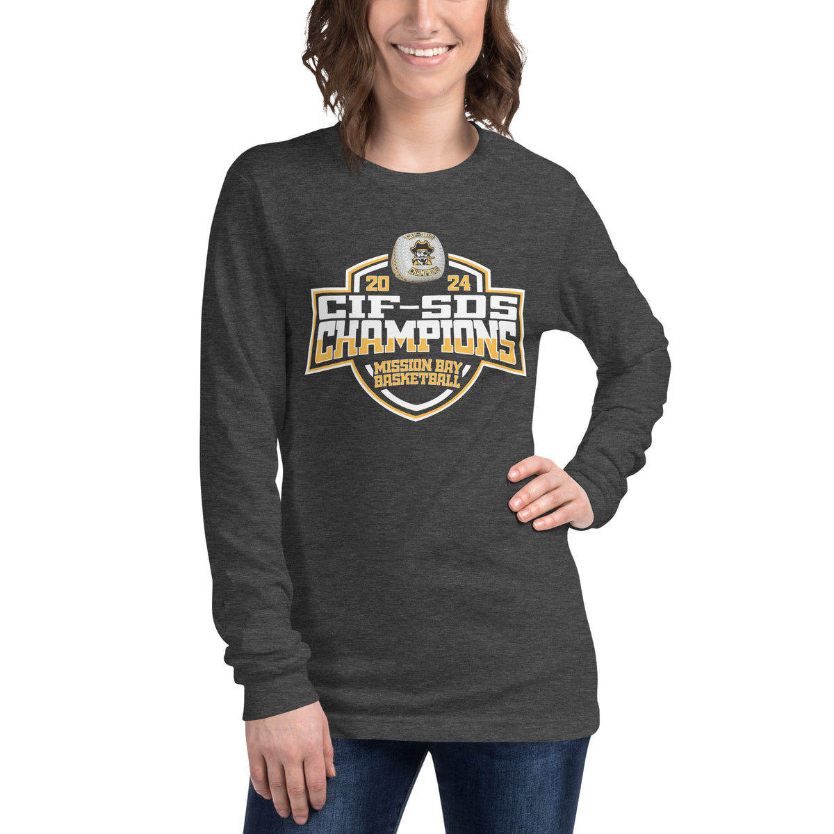 Mission Bay High School Basketball -Men's 2024 Unisex Long Sleeve Tee