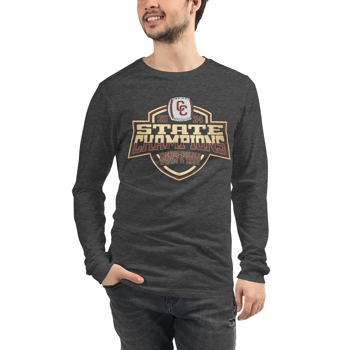 Concord-Carlisle High School Swimming &amp; Diving 2024 Unisex Long Sleeve Tee