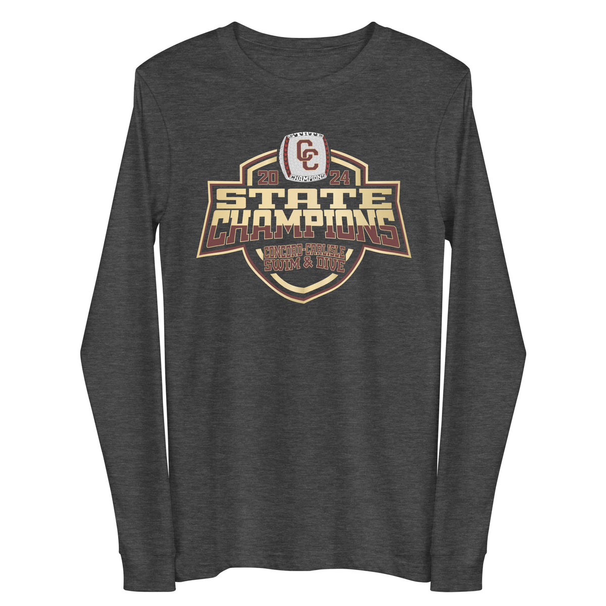 Concord-Carlisle High School Swimming &amp; Diving 2024 Unisex Long Sleeve Tee