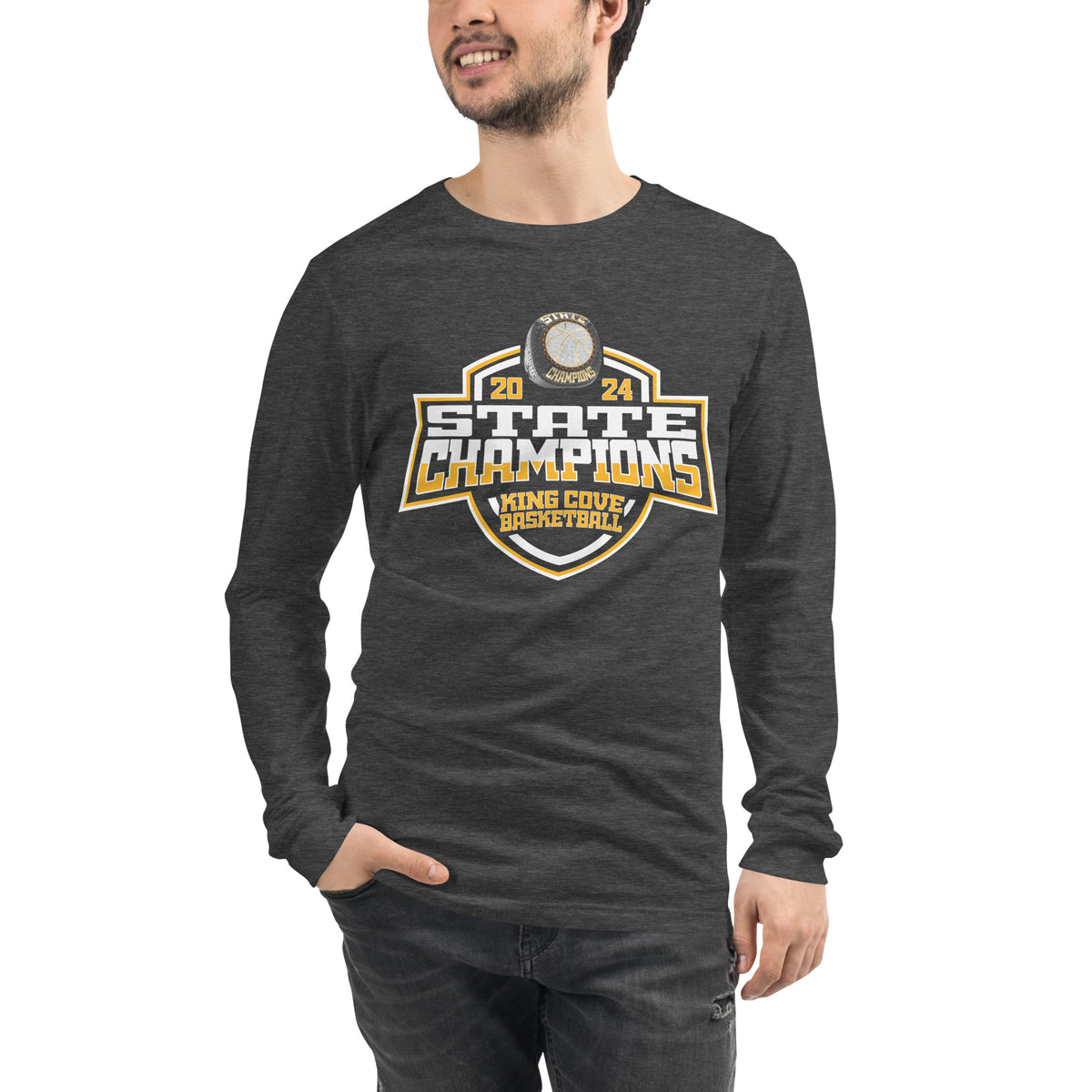 King Cove High School Basketball -Men's 2024 Unisex Long Sleeve Tee