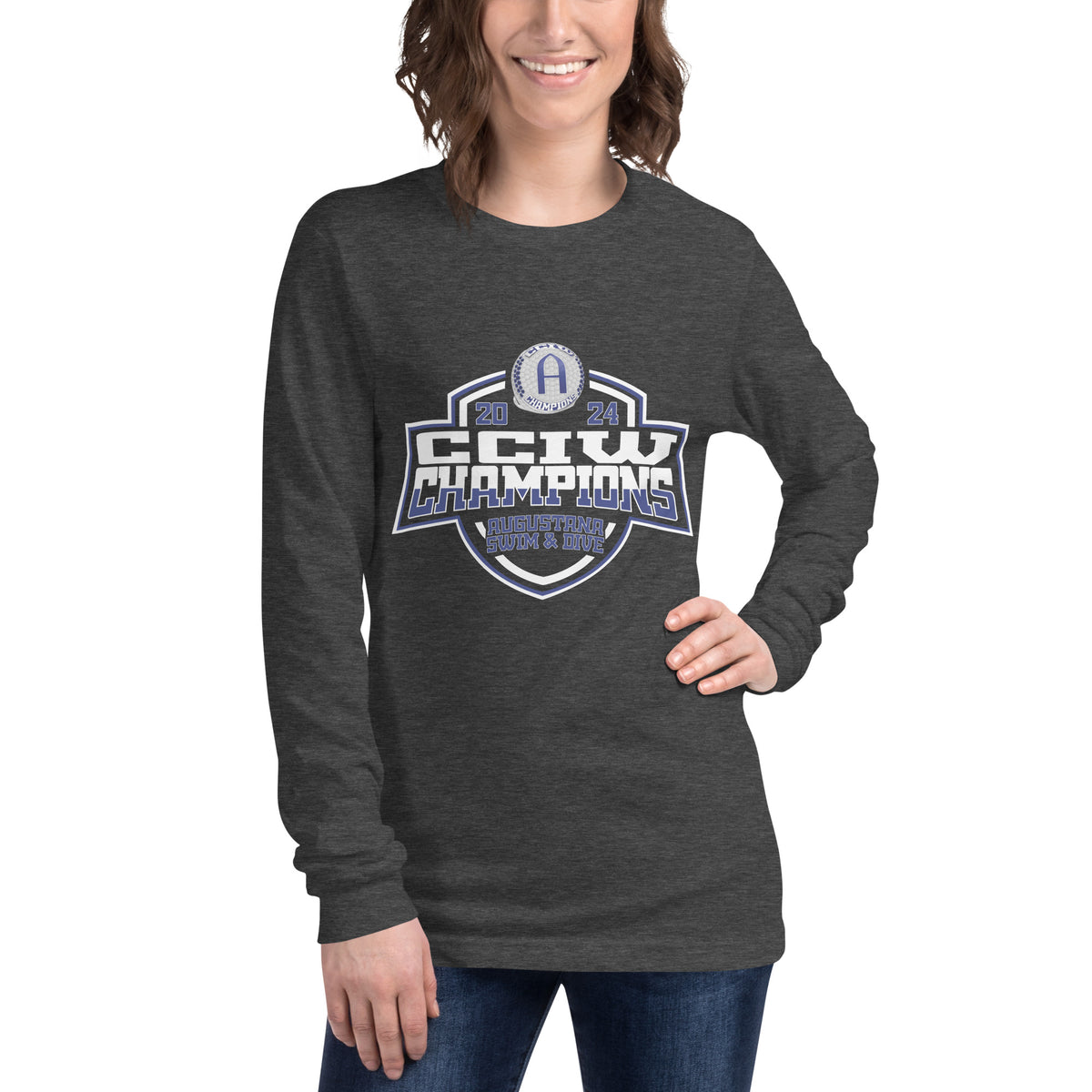 Augustana College Swimming &amp; Diving 2024 Unisex Long Sleeve Tee