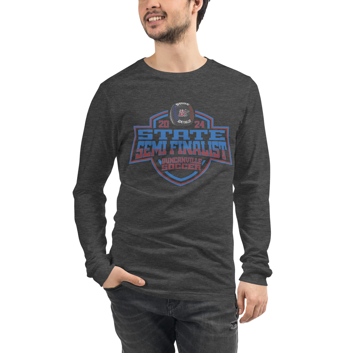 Duncanville High School Soccer -Men's 2024 Unisex Long Sleeve Tee