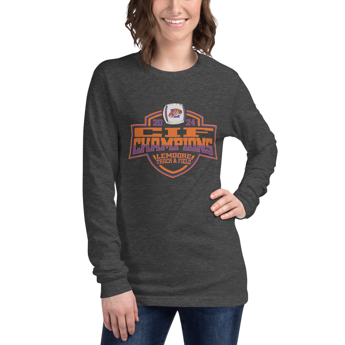 Lemoore Union High School Track &amp; Field -Coed 2024 Unisex Long Sleeve Tee