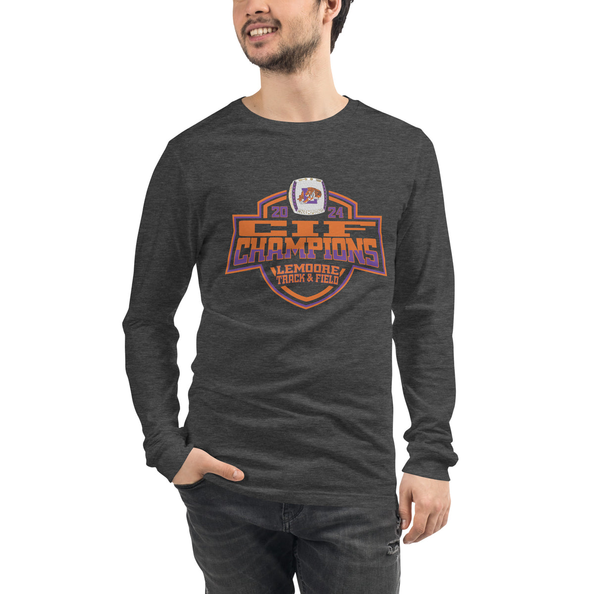 Lemoore Union High School Track &amp; Field -Coed 2024 Unisex Long Sleeve Tee