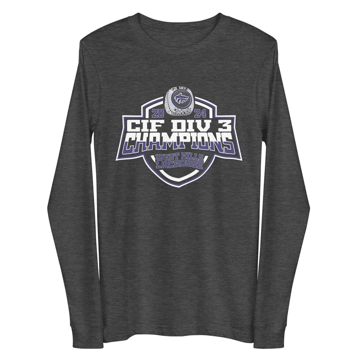 West Hills High School Lacrosse -Men's 2024 Unisex Long Sleeve Tee