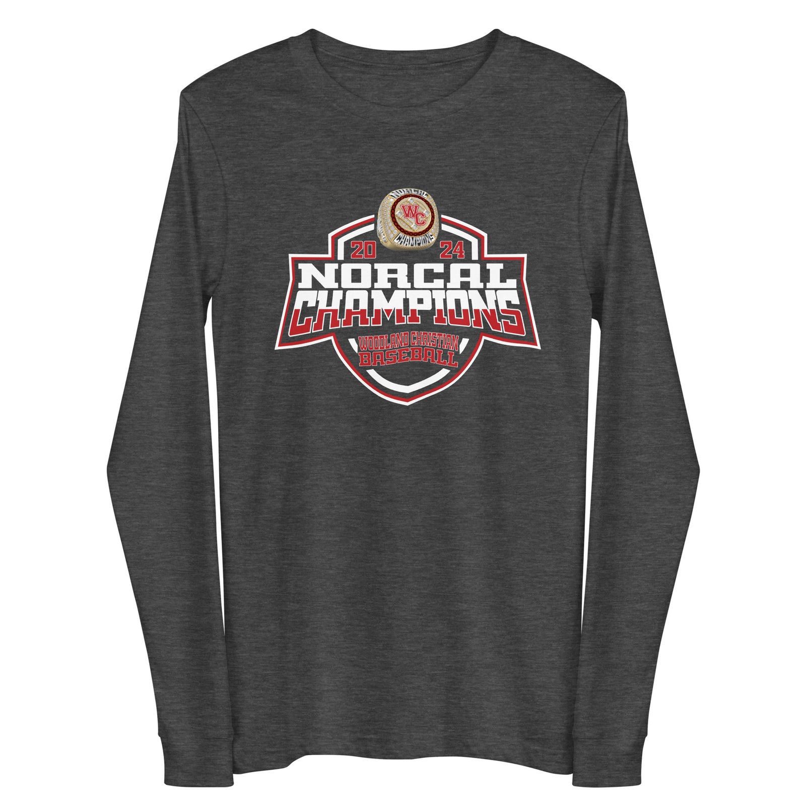 Woodland Christian School Baseball 2024 Unisex Long Sleeve Tee