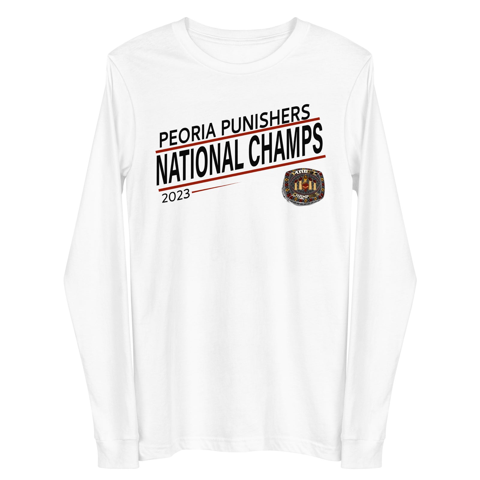 Peoria Punishers National Champs Football 2023 Unisex Long Sleeve Tee