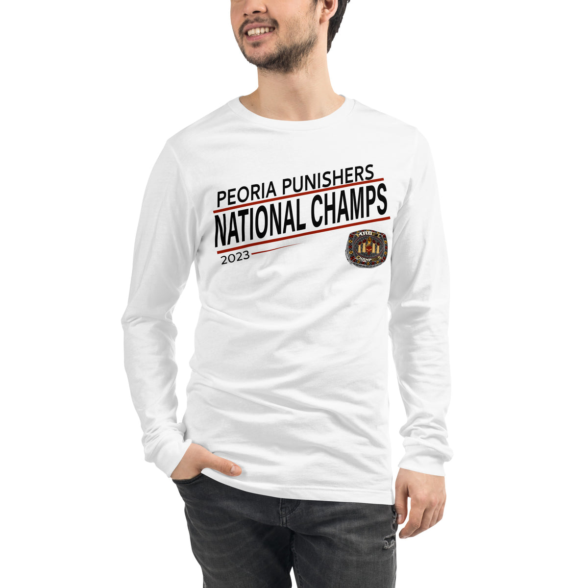 Peoria Punishers National Champs Football 2023 Unisex Long Sleeve Tee