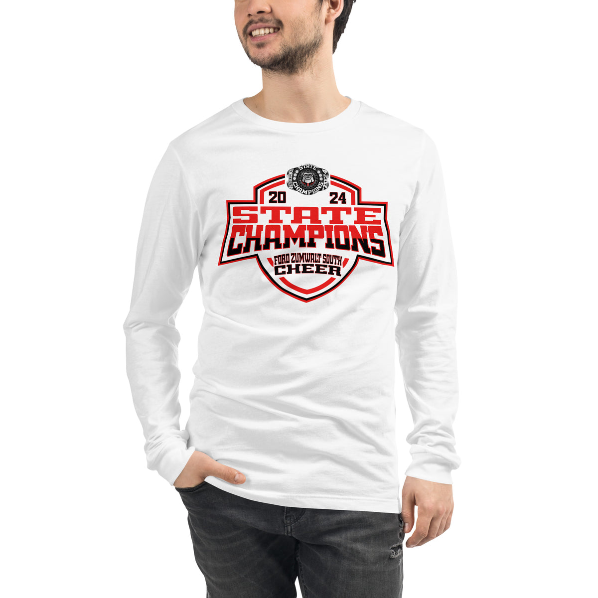 Fort Zumwalt South High School Cheer 2024   Unisex Long Sleeve Tee