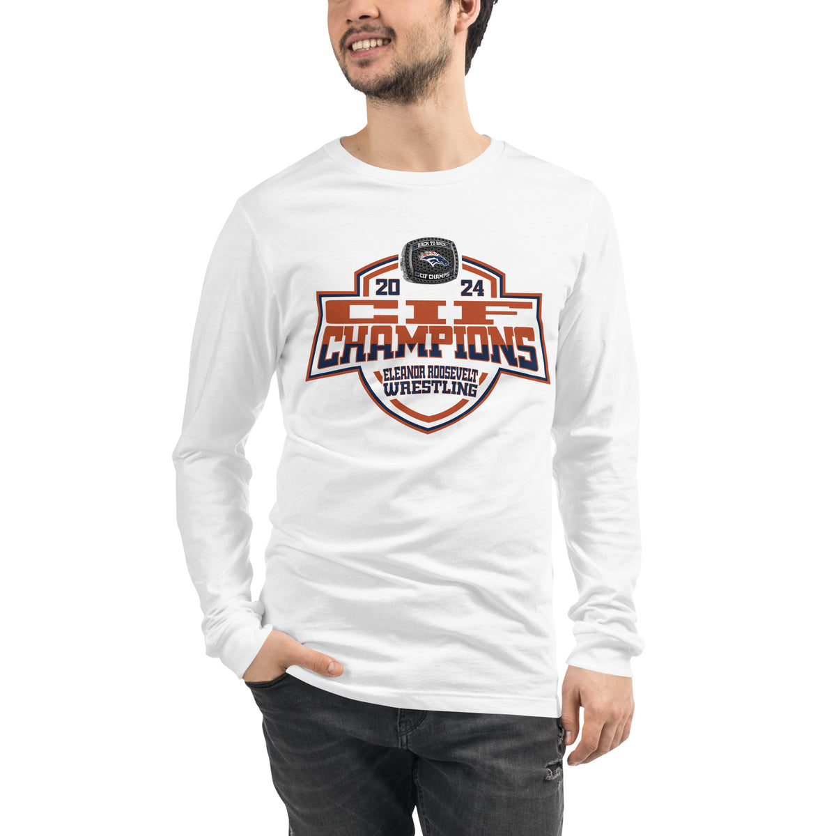 Eleanor Roosevelt High School Wrestling 2024 Unisex Long Sleeve Tee