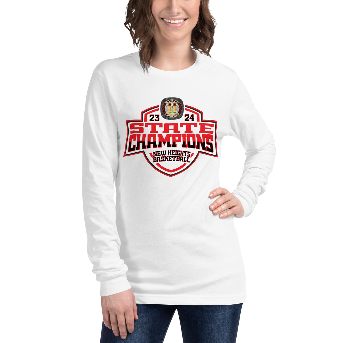 New Heights Charter School Basketball -Men's 2024 Unisex Long Sleeve Tee