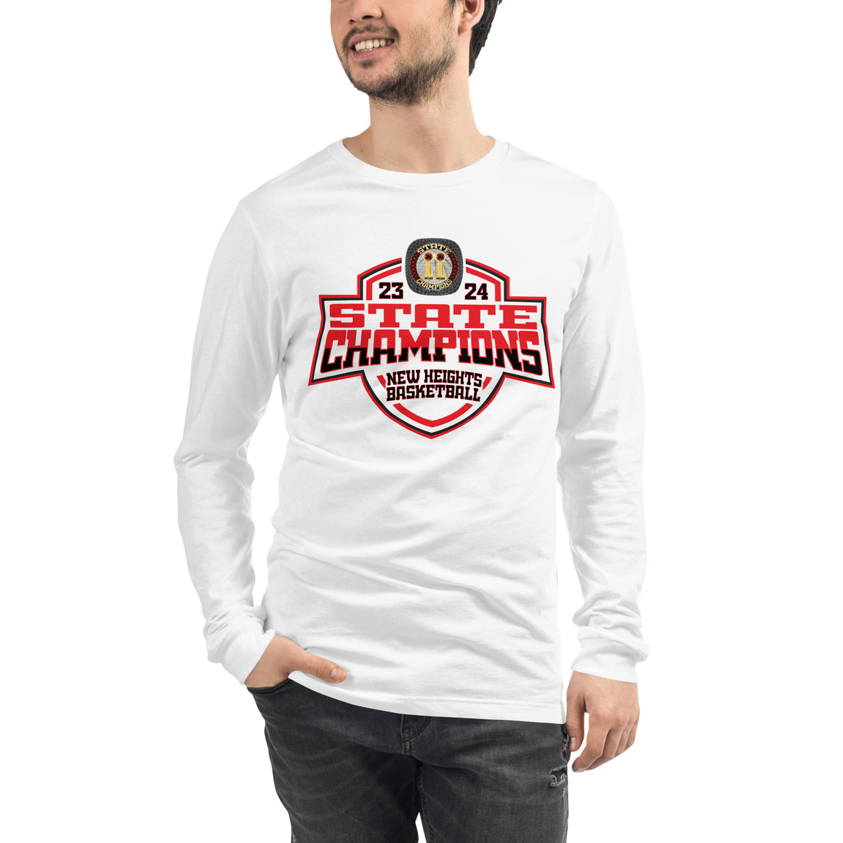 New Heights Charter School Basketball -Men's 2024 Unisex Long Sleeve Tee