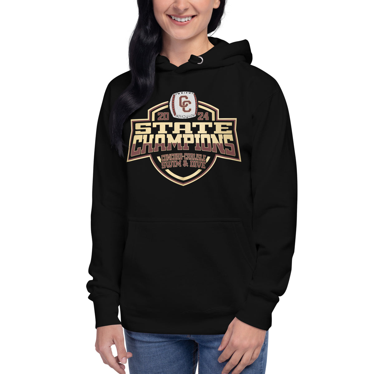 Concord-Carlisle High School Swimming &amp; Diving 2024 Unisex Hoodie