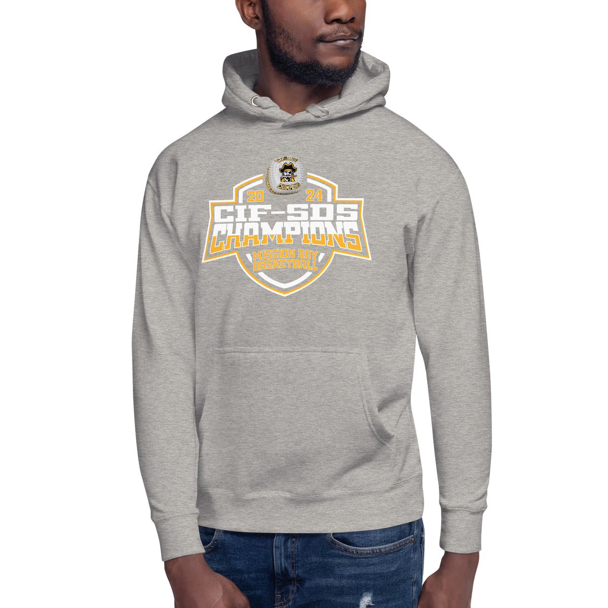Mission Bay High School Basketball -Men's 2024 Unisex Hoodie