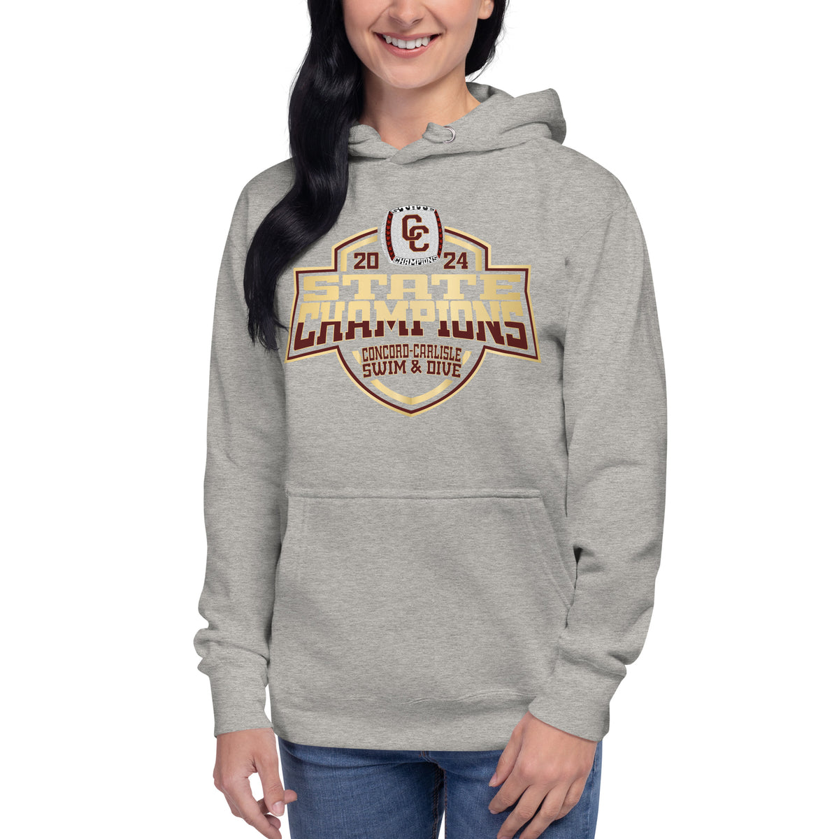 Concord-Carlisle High School Swimming &amp; Diving 2024 Unisex Hoodie