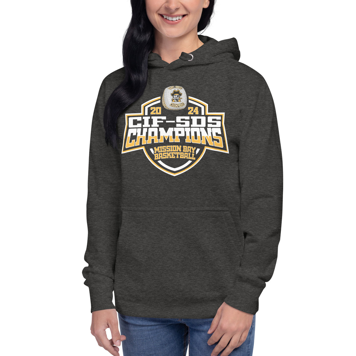 Mission Bay High School Basketball -Men's 2024 Unisex Hoodie