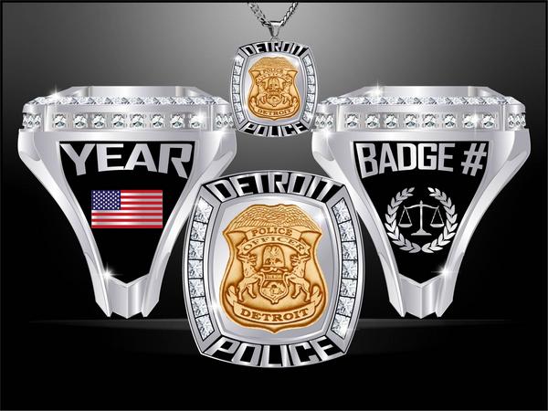 Detroit Police Championship Ring-Gold Badge