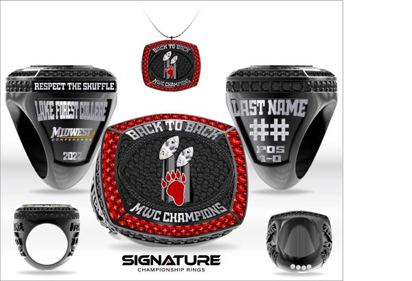 Lake Forest College  Football 2022 Championship Ring