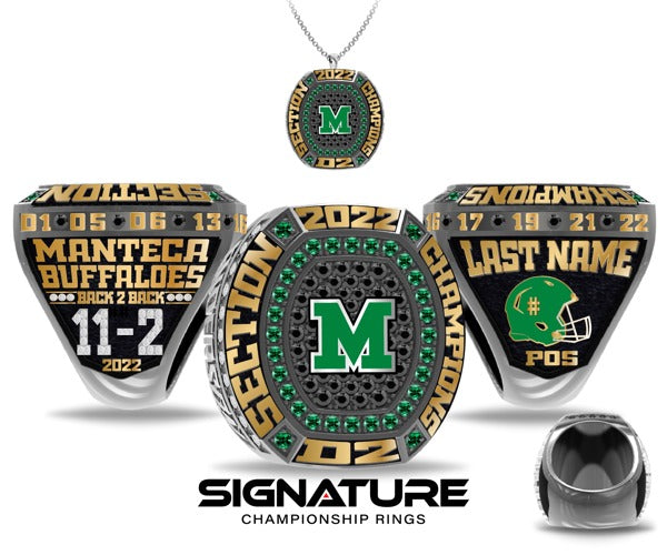 Manteca High School Football 2022 Championship Ring