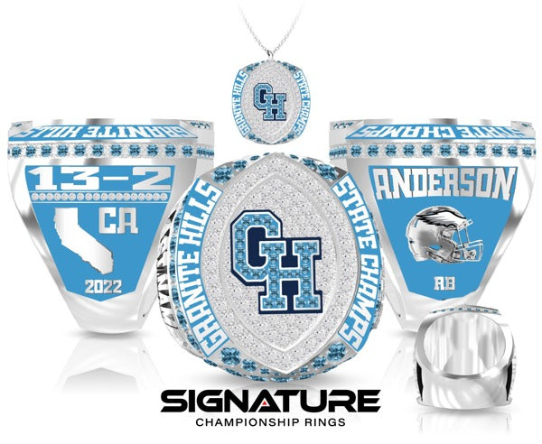 Granite Hills High School Football 2022 Championship Ring Coach Ring