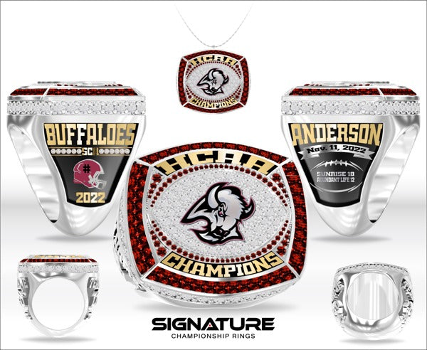Sunrise Christian Academy Football 2022 Championship Ring