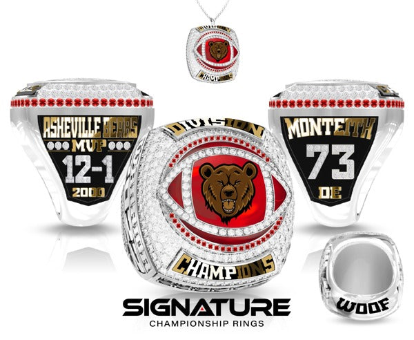 Asheville Bears Football Championship Rings