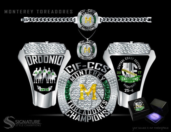 Monterey Toreadores Basketball 2017 Championship Ring