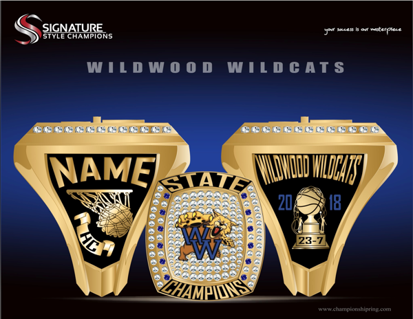 Wildwood Wildcats 2018 Basketball Championship Ring